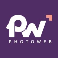 logo photoweb fond violet